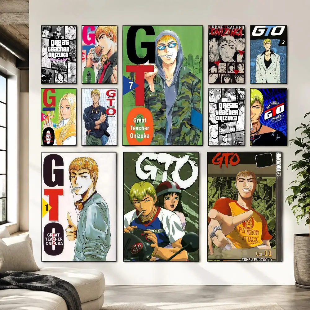 Best Seller Anime G-GTO Painting Calligraphy Canvas Wall Art Living Room Bedroom Hallway ClearPrint Non-Fading&Gift