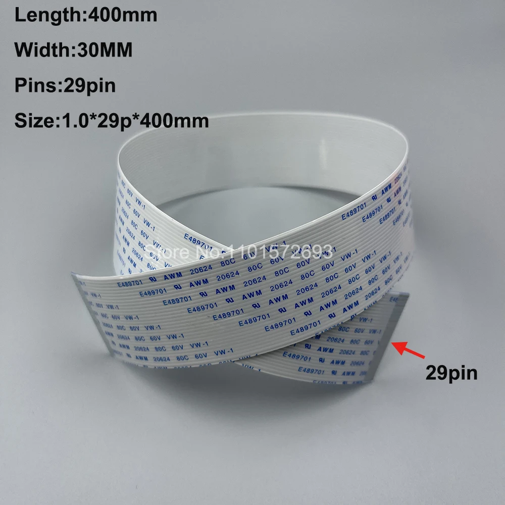 10st 29pin 400Mm Kopkabel Voor Tx800 Xp600 Dx7 Mutoh Valuejet 1604 1624 1638 Vj1604 Vj1624 Vj1638 Printer Ffc Platte Kabels 29P