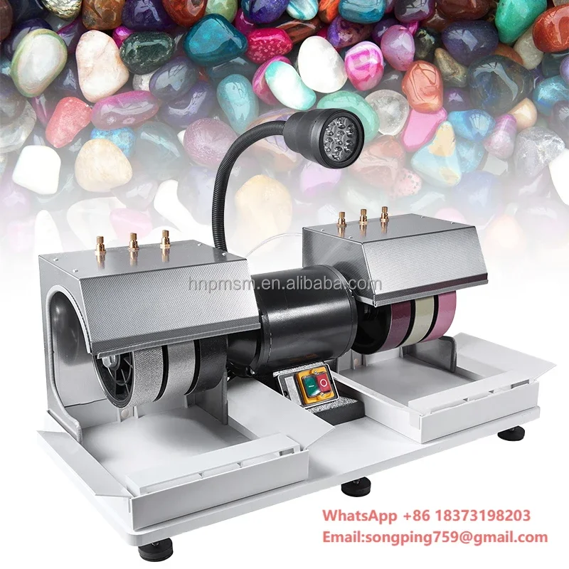 

Lapidary Rock Grinder Polisher Cabbing Machine with Diamond Wheels and Accessories