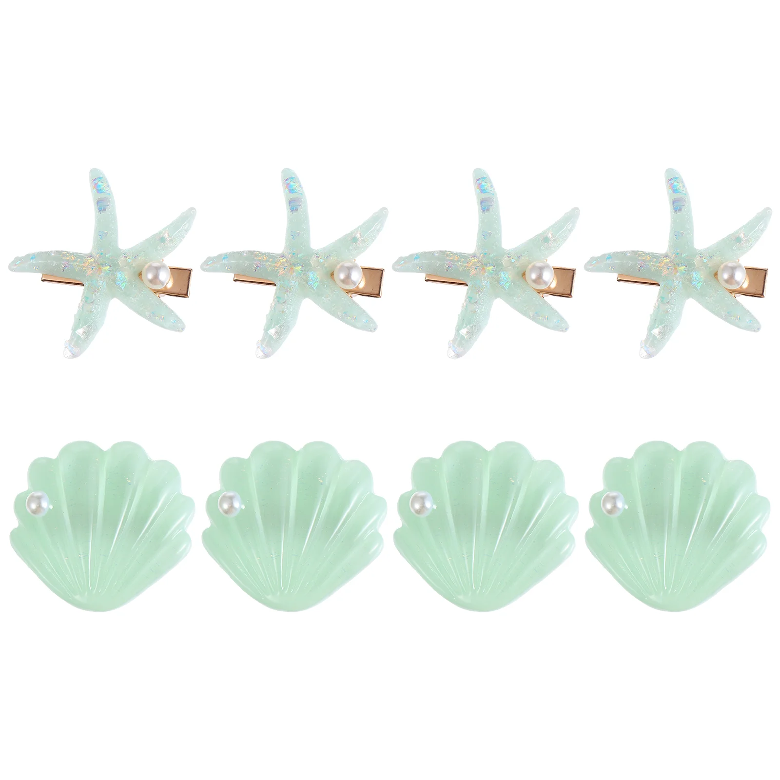 

8 Pcs Shell Hair Clip Clips for Girls Headdress Nail Hairpin Accessories Plastic