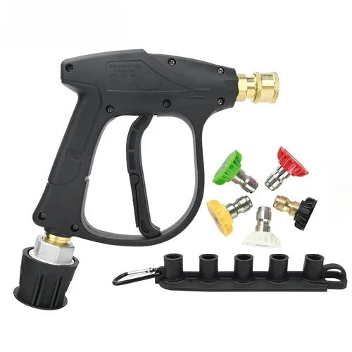 Imagen 1 del producto Pistola de agua para lavadora a presión para Karcher/Nilfisk/Parkside/Bosch, boquilla de conexión rápida y adaptador de manguera para limpieza de automóviles