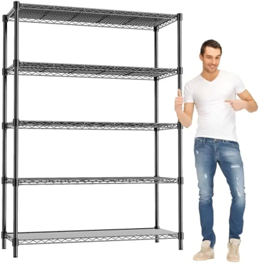 Garage Shelving Wire Rack Five Tier Steel Storage Unit