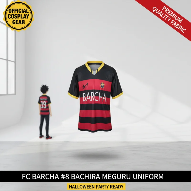 

☆SunlCos Blue Lock Bachira Meguru Cosplay Costume FC Barcha Soccer Jersey #8 Uniform for Halloween Party☆