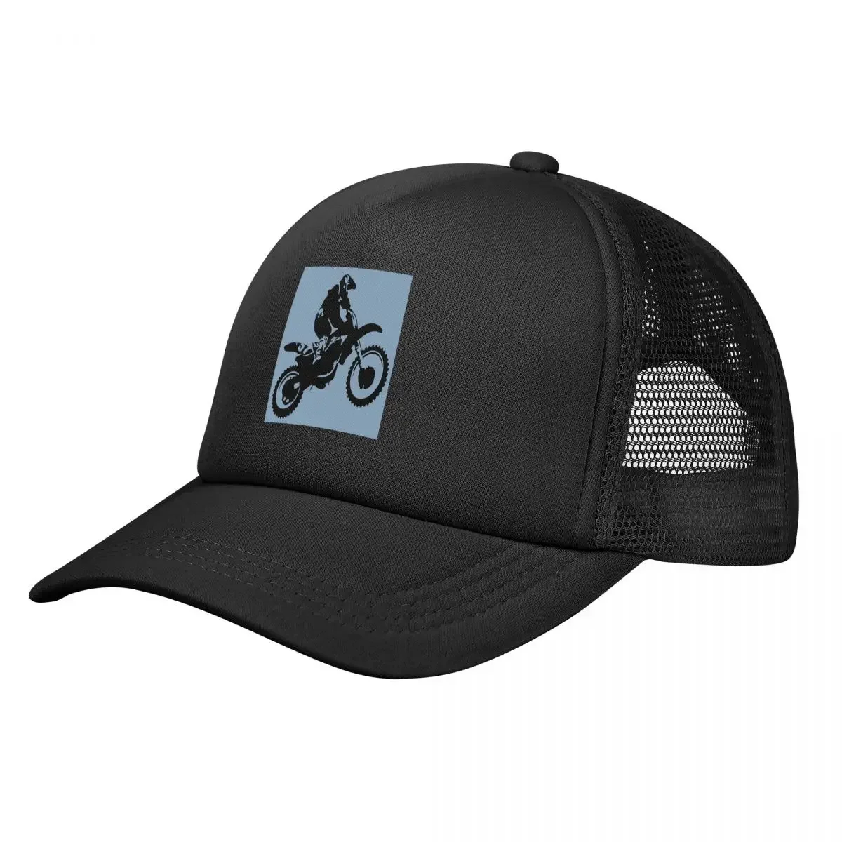 Moto X Dirt Bike Monotone Vector Art Mesh Baseball Caps Snapback Fashion Baseball Hats Breathable Casual Casquette Outdoor