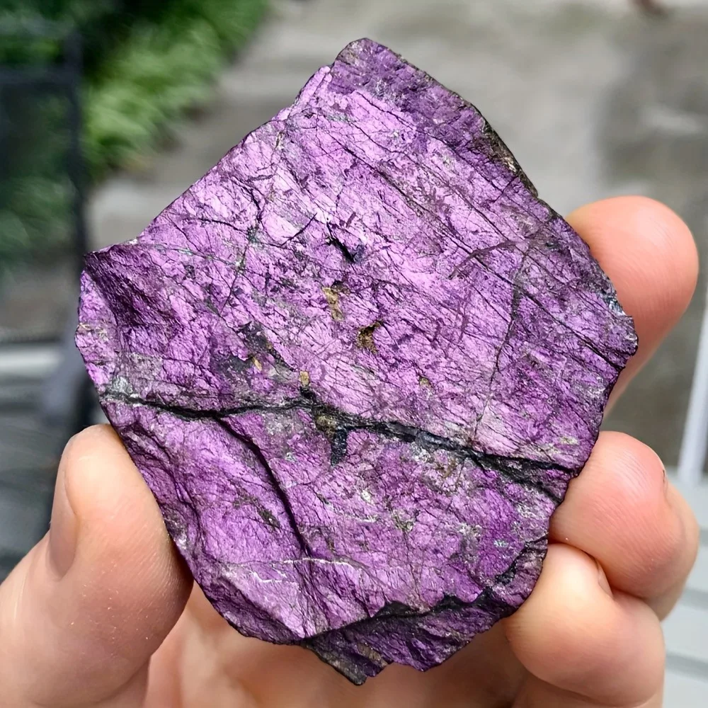 نادر الطبيعية الأرجواني البيريت الحجر الخام الحديد المنغنيز المعادن المتشابكة روك المعدنية السحر عينة الطاقة الكريستال الأرجواني