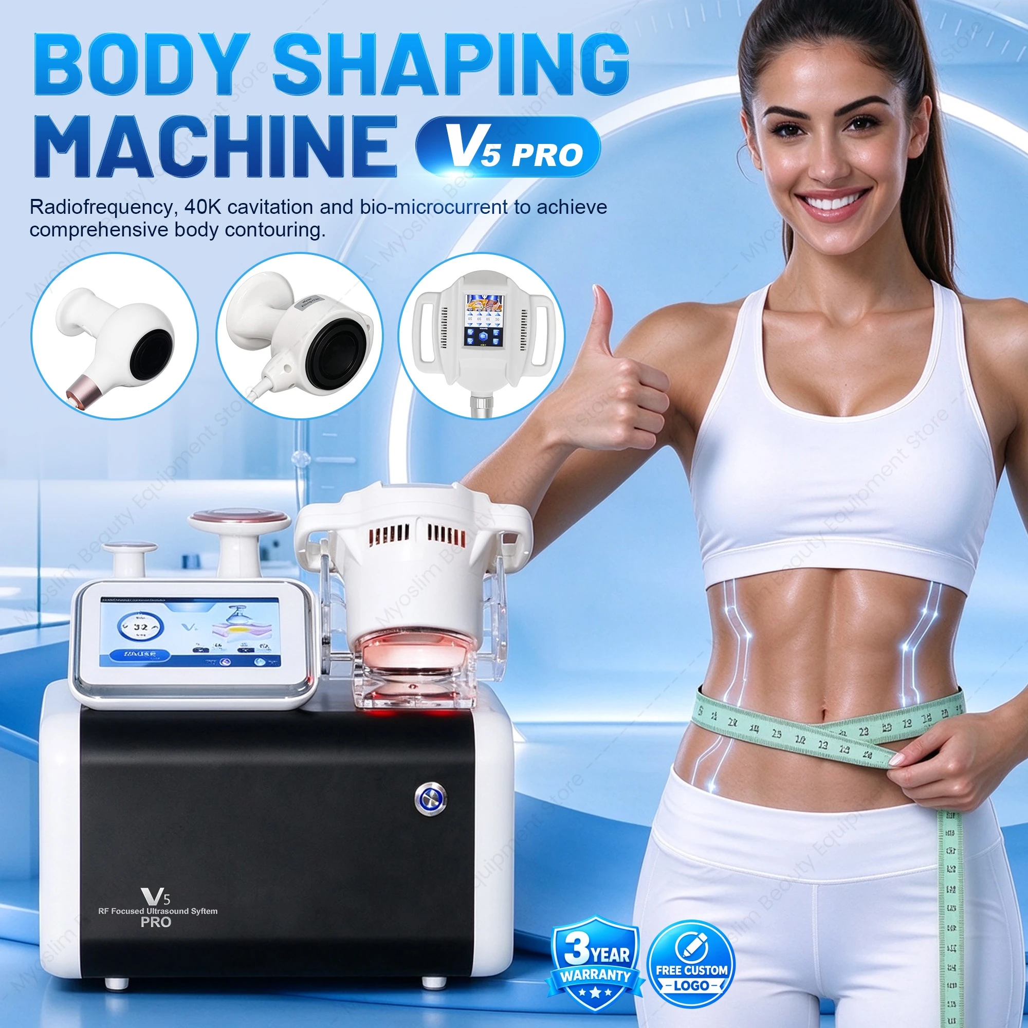 New Arrive FARSLIM Vela V5 Pro Body Slimming Equipment for Cellulite Removal RF Vacuum System Body Shaping Body Slimming Machine