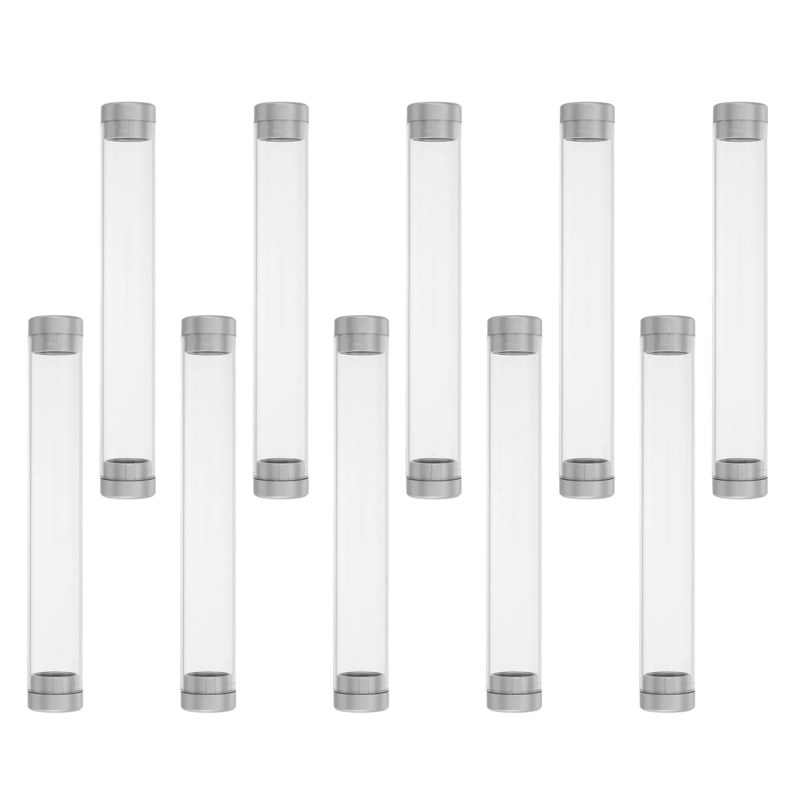 10 pièces de tubes de rangement en plastique transparent, boîte de rangement pour pinces à épiler, boîte de rangement compacte portable pour outils d'extension de cils