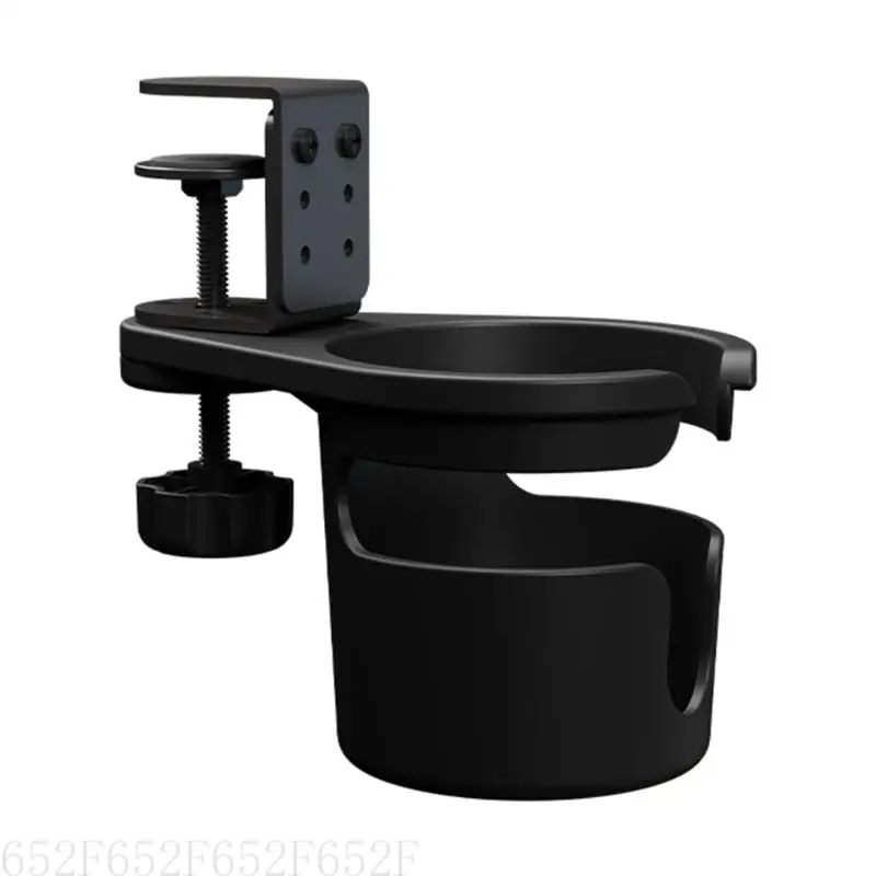 Multipurpose Rotatable Cup Holders Desk Attachment, Space Saving Drink Organizers for Office Supplies and Home Use