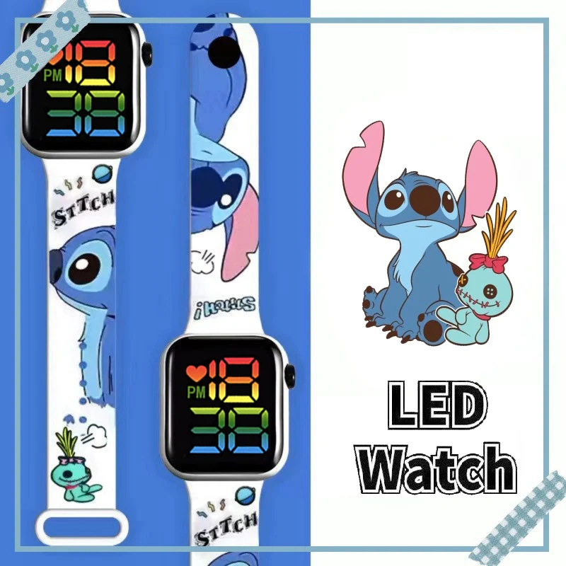 

Disney Stitch Watches Children Wrist Strap Sports Intelligent wristwatch Waterproof Kids Toys Electronic Bracelet Watch