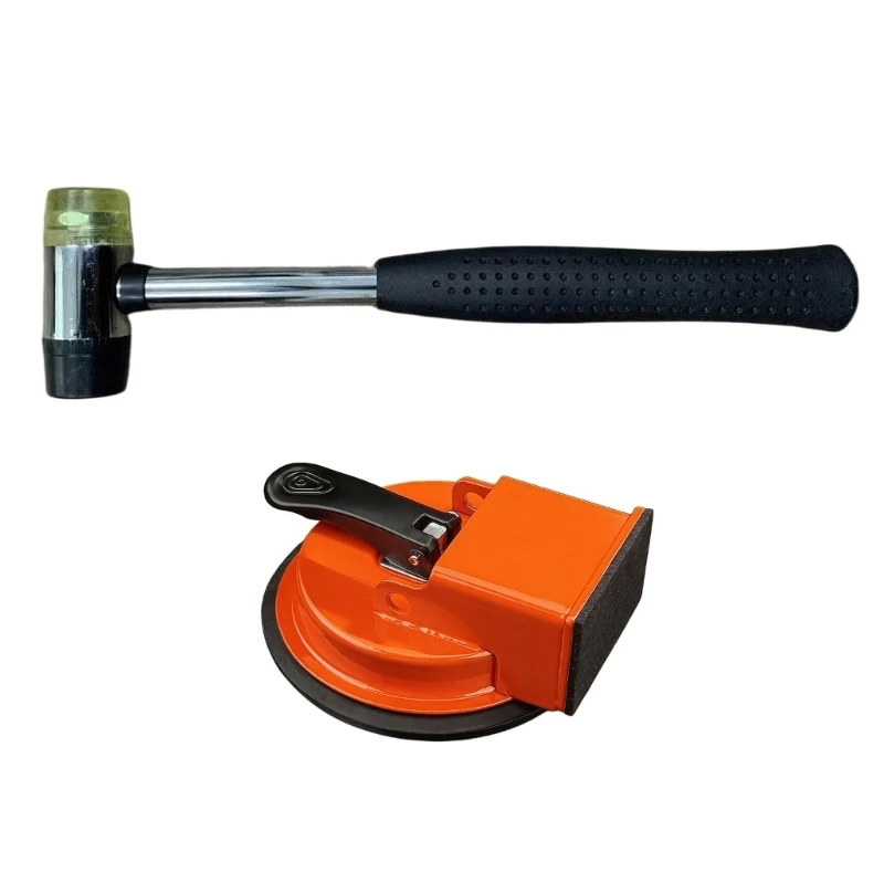 12PF Construction Helper Efficient Suction Hand Tool Rubber Hamme Floor Gaps Fixing Tool for Wood and Tile Installation
