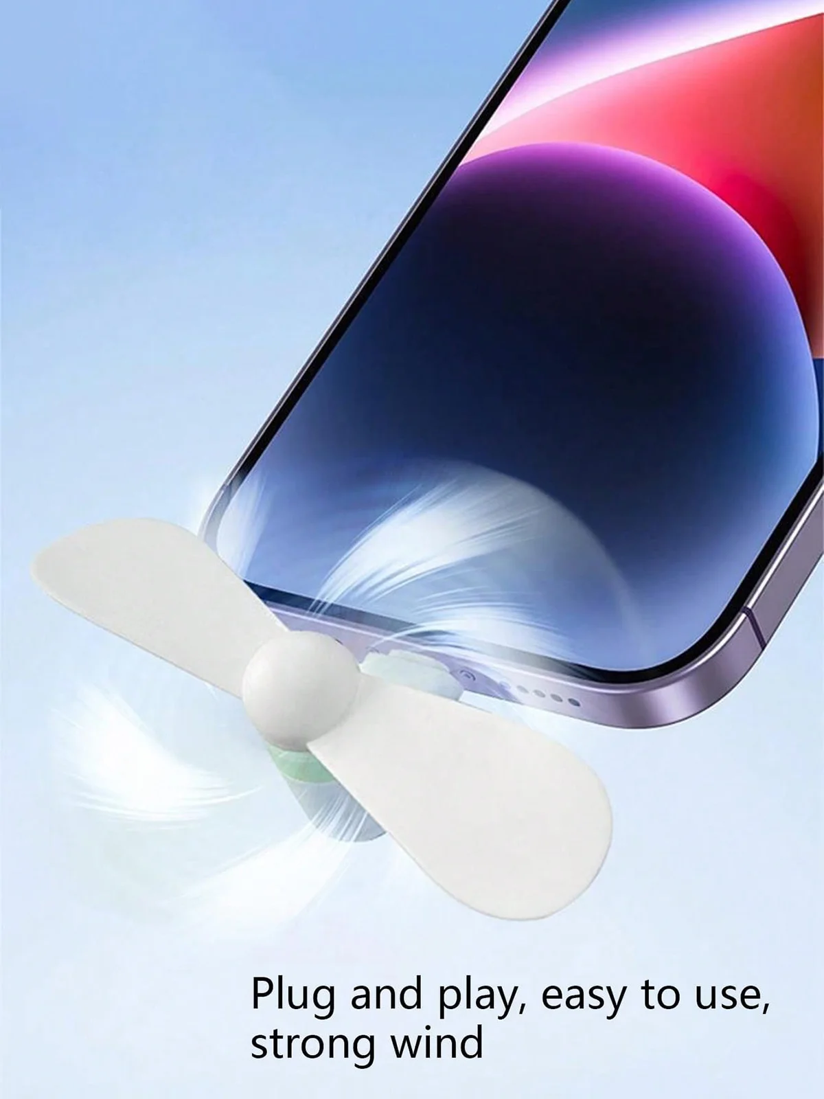 Portable Mini Phone Fan Macaron Color Android Type-C Two-in-One Handheld Cooling Fan for Mobile Phones