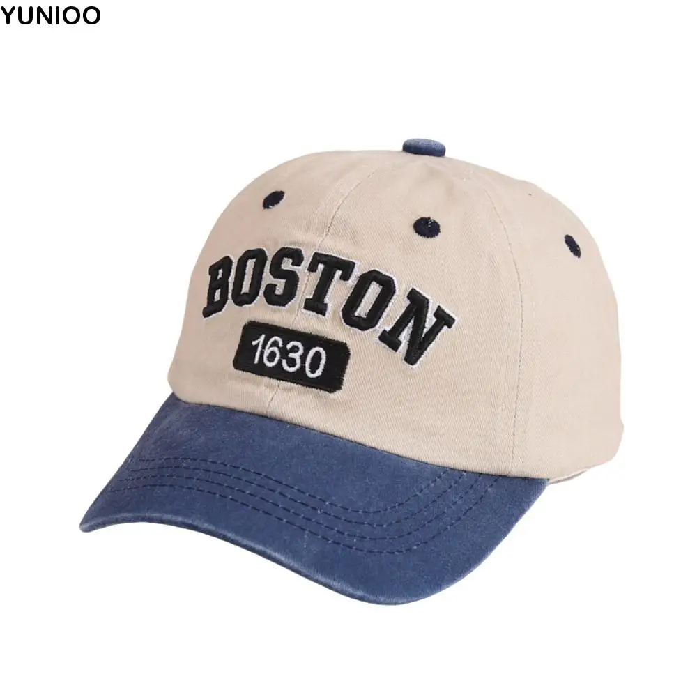 

Vintage Patchwork Baby Baseball Hat Cotton Sunscreen Letter Peaked Cap Visor Adjustable Children's Sunhat Travel