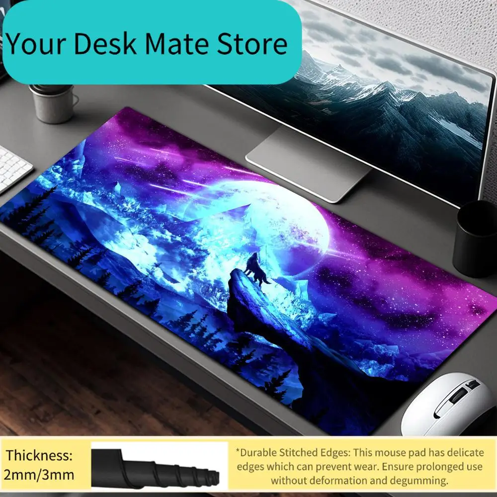AY Series Chinese National Style Fu Blessing Pattern Mouse Pad Non-Slip Rubber Base Waterproof Surface Extended Large Desk Mat f