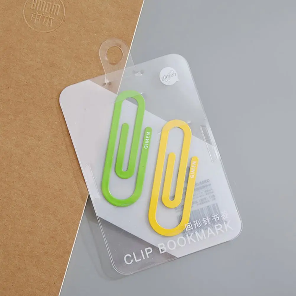 4 Pcs Paperclip Bookmark Iron Paperclips Decorative Reading Markers Portable Bookmarks