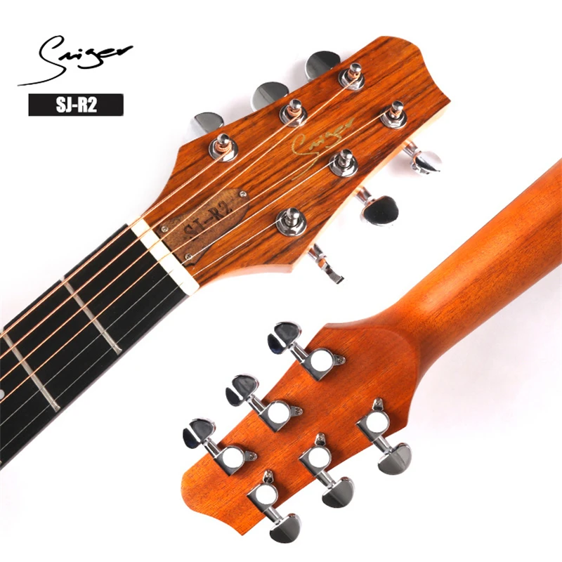 Guitar Walnut Electric Steel-String 41 Inches Bucket Jazz F Hole Guitarra 6 Strings Folk Pop Guitars Install Pickup