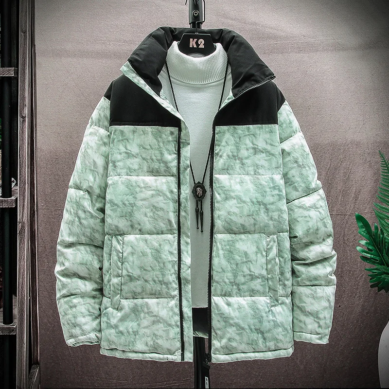 Nowa zimowa 2023 kurtka do kamuflażu mężczyźni zagęścić Parka w stylu Casual ubranie wierzchnie w rozmiarze Slim Fit ciepła odzież wierzchnia Patchwork mężczyzna gruba kurtka Plus rozmiar 4XL