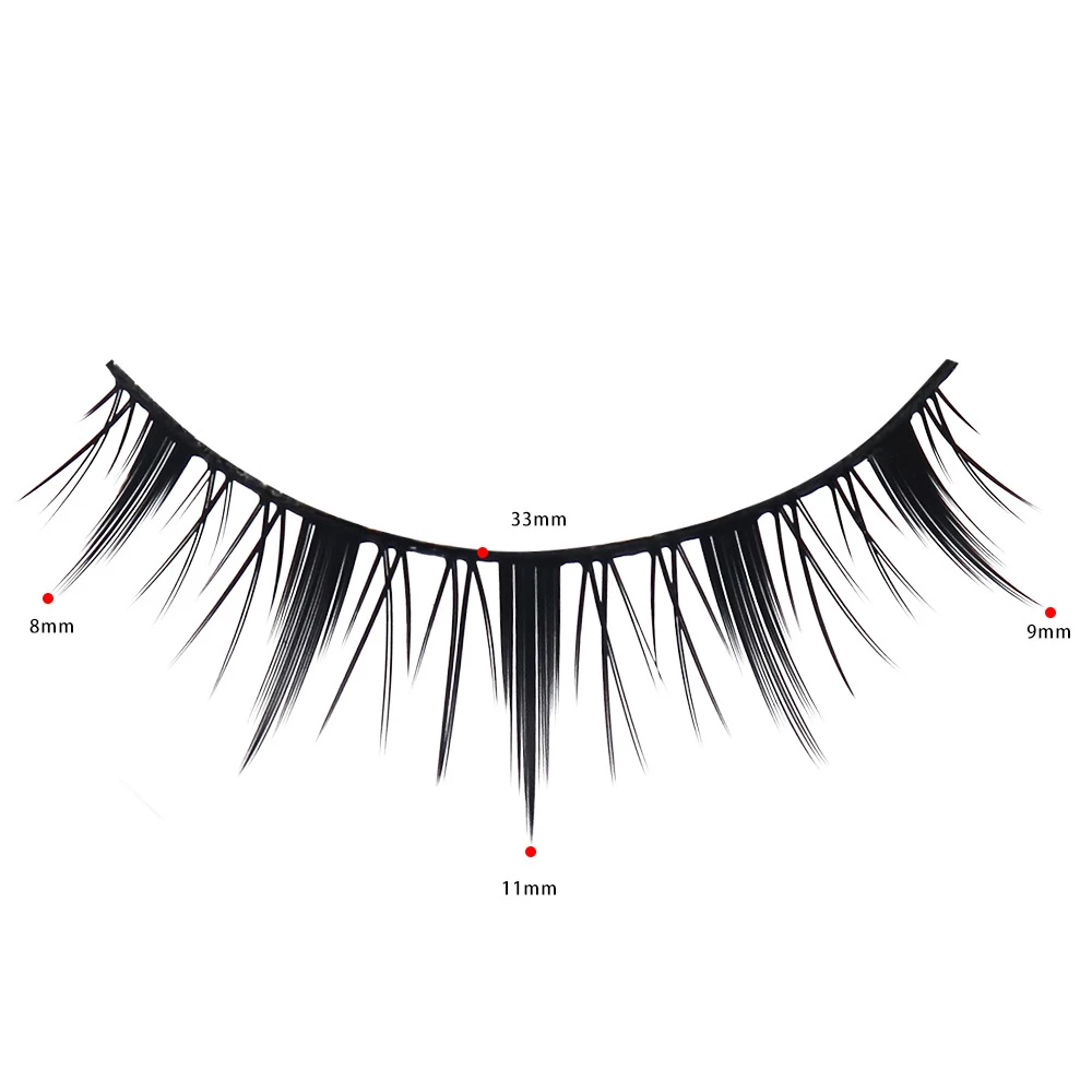 5 paires de cils de poupée 8-11mm/11-13mm cils pointus manhua faux cils doux naturel manga cils cos outils de maquillage