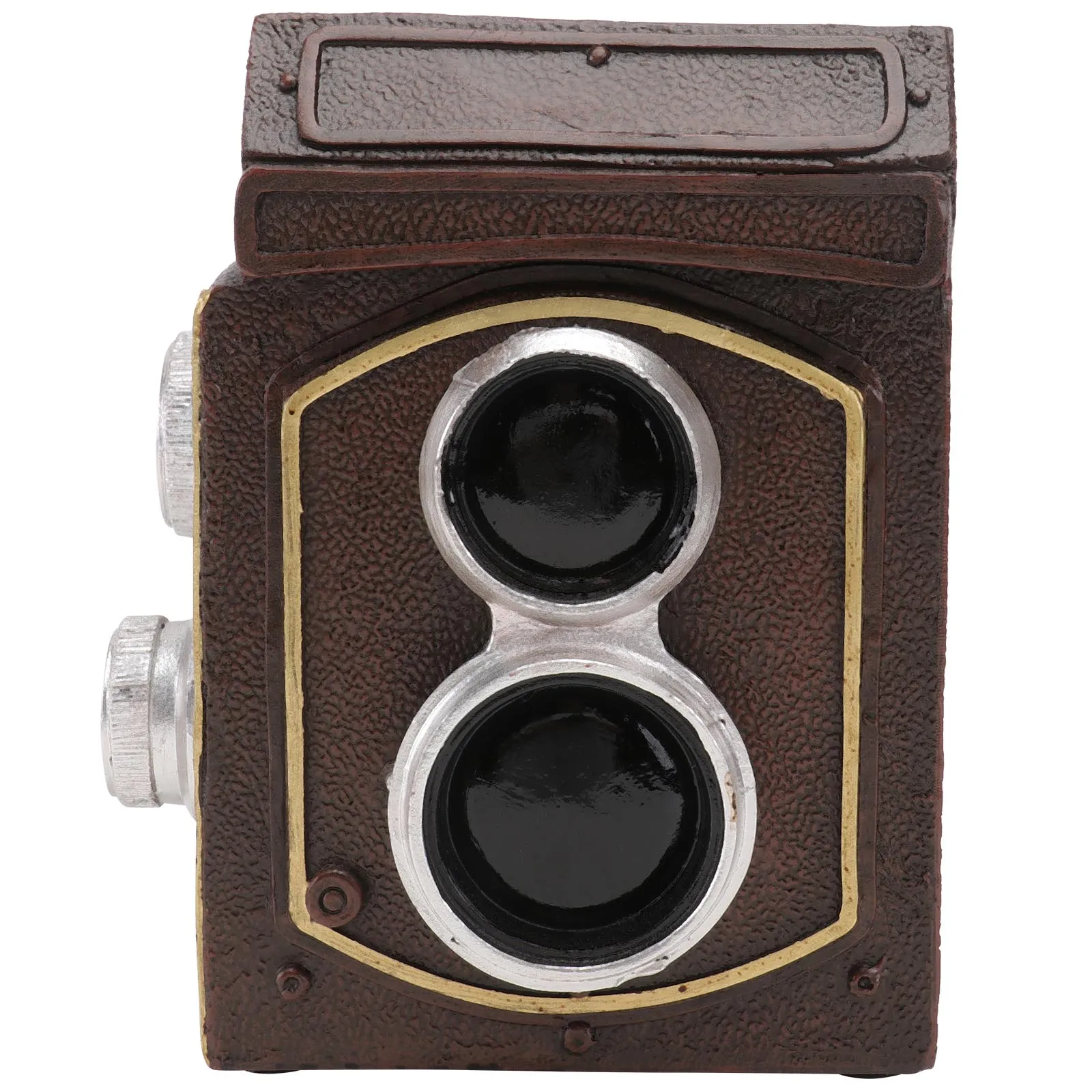 

1pc Retro Camera Flowerpot High-Quality Resin Ornamental Plant Pot Space-Saving Desktop Windowsill Adornment Brown