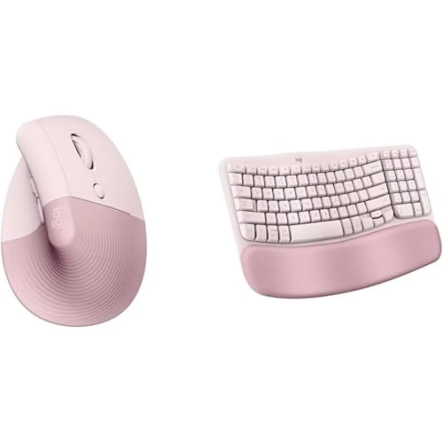 

Эргономичная беспроводная клавиатура Rose с мягкими подставками для рук и вертикальной мышью — Bluetooth с функцией Easy-Switch для нескольких ОС (Windows, Mac)
