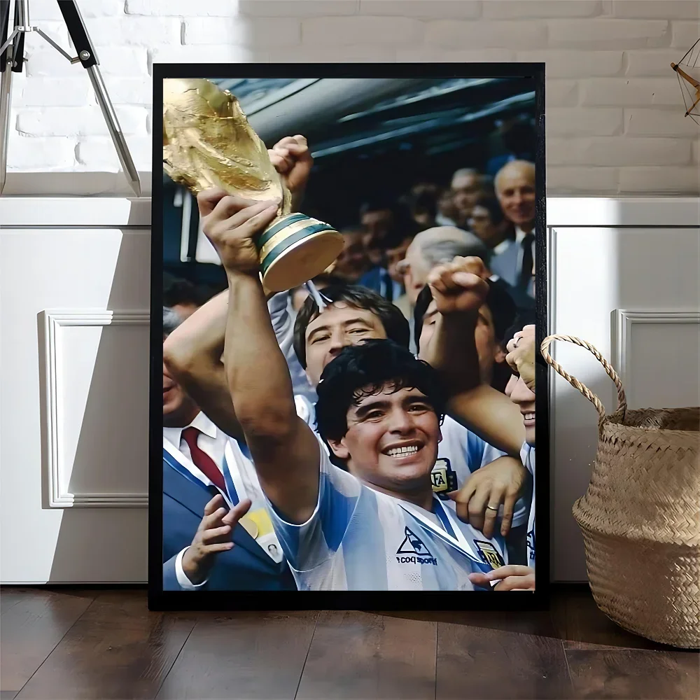 Diego Armando Maradona Vintage Posters Sticky Whitepaper Prints Posters Artwork Posters Wall Stickers