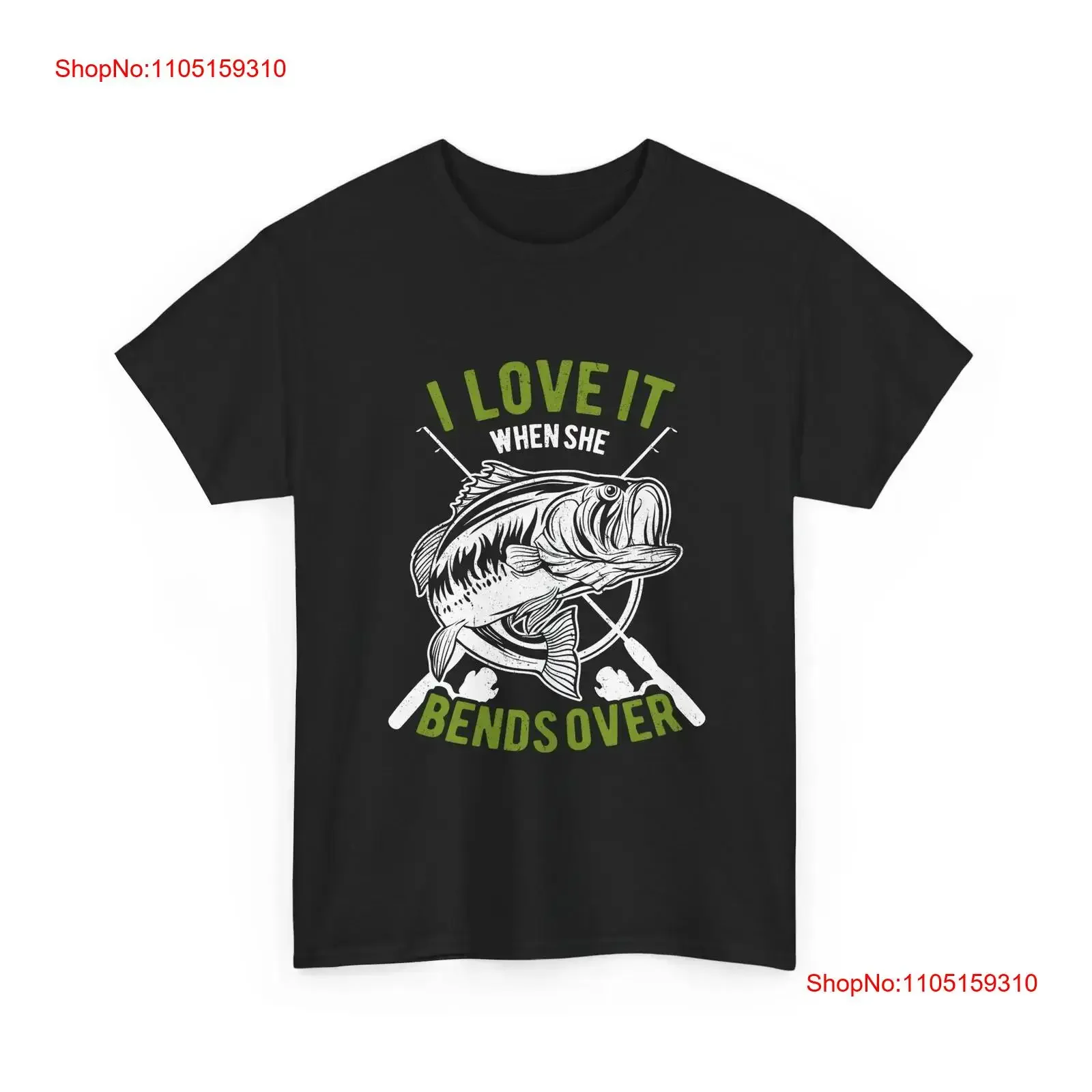 Camiseta de pesca divertida I Love It When She Bend Over, vintage, lavada, versátil, estirada, cómoda, transpirable, gráfica