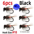 6pcs Black Size 18
