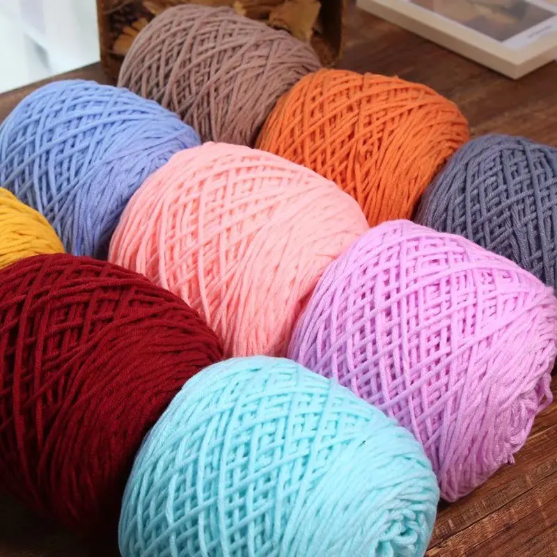 Tufting Gun Cylinder Yarn 8 Strands Cotton Yarn Knitting Yarn Soft Tufting Diy Hand-Woven Carpet Yarn Bulk Customized Rug Making