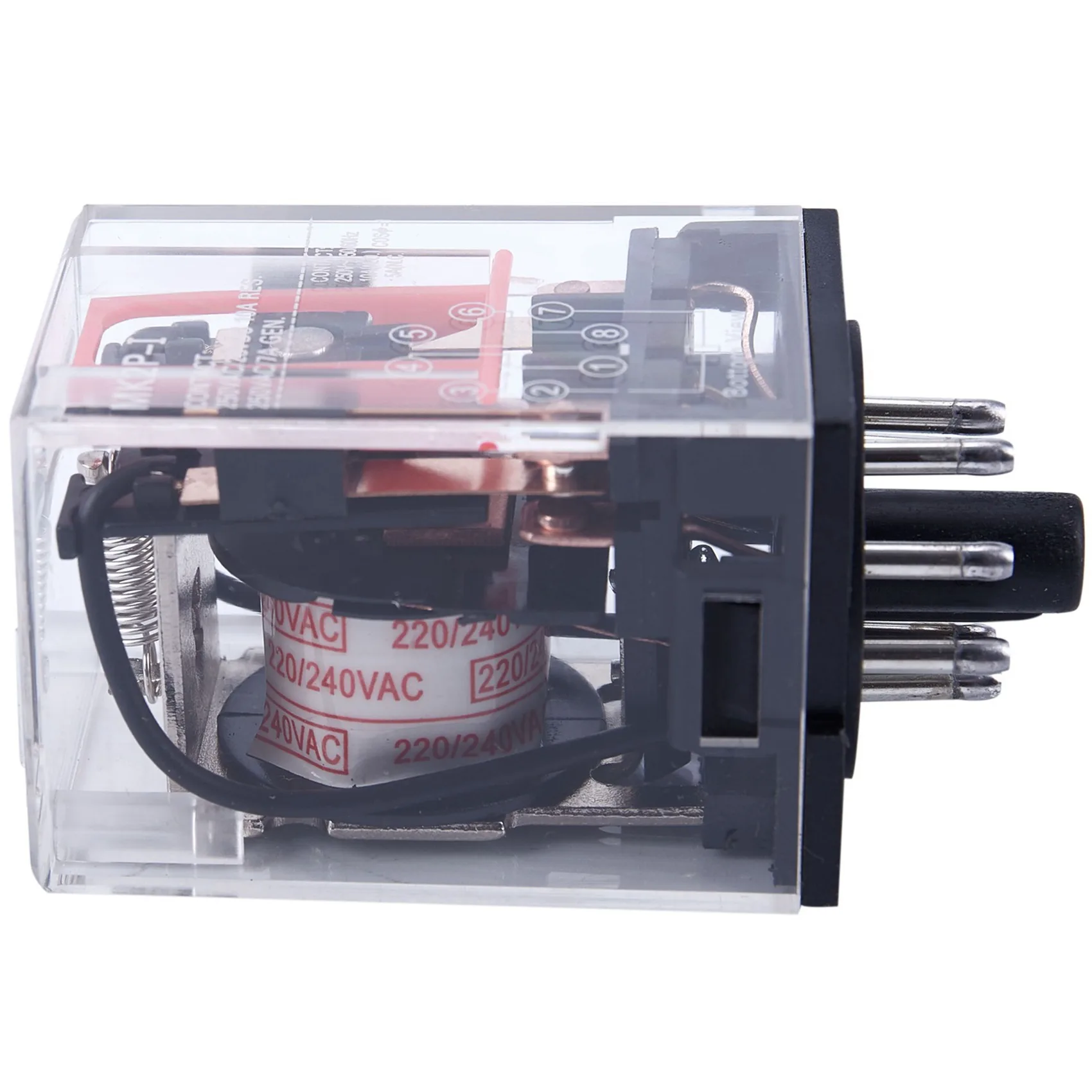 HRBAJ-2X AC 220V/230V Coil Voltage PCB Power Relay 8 Pins DPDT 2NO 2NC MK2P-1