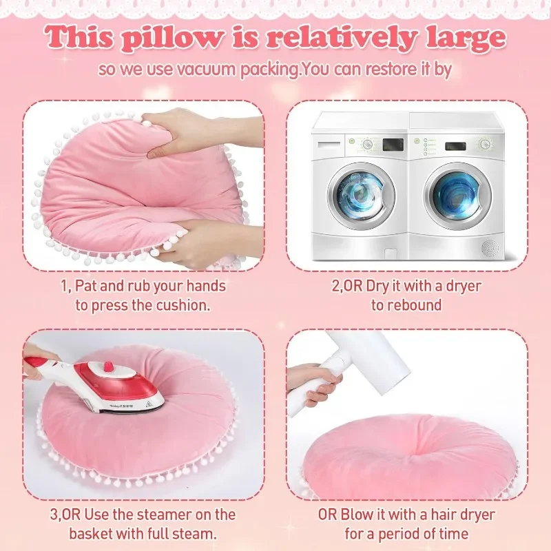 6pes 15 inch floor pillow, circular floor mat, suitable for  adults, kindergartens, daycare centers, picnic primary schools
