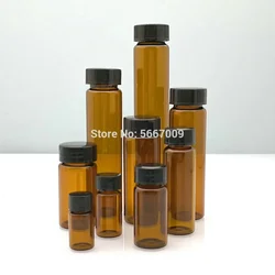 2Ml 60Ml Hổ Phách Phòng Kính Mẫu Chai Nâu Vít-Miệng Chai Tinh Dầu Phòng Lọ Hóa Học thủy Tinh