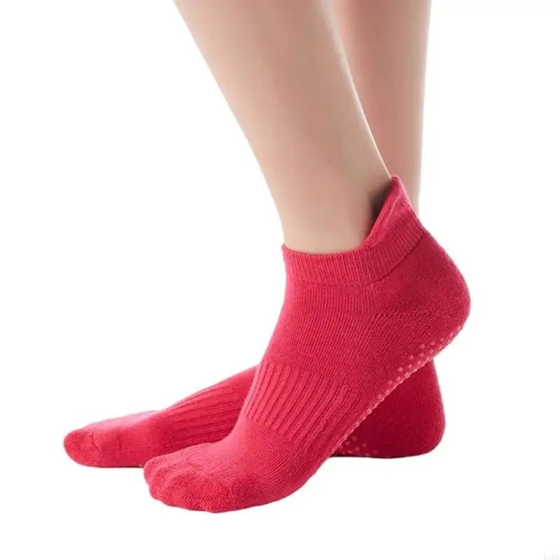 1 Pair Fall Prevention Pilates Grip Sock for Workout Gym Home Dance Ballet Socks