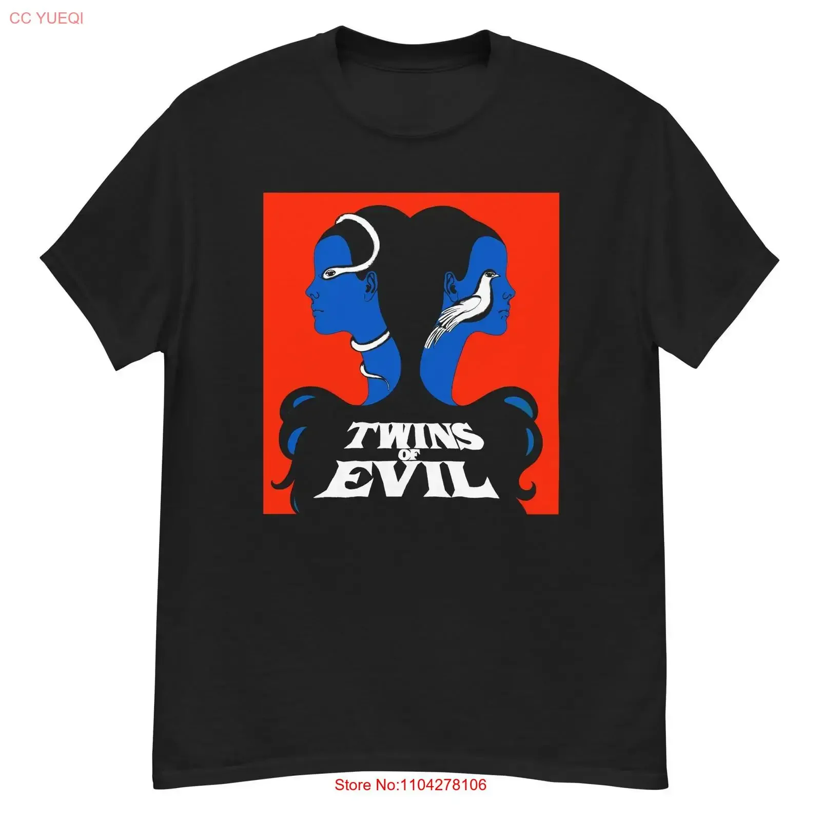Twins of Evil cult Hammer horror film fan art t shirt vintage Washed Versatile Comfortable streetwear Soft Slightly graphic
