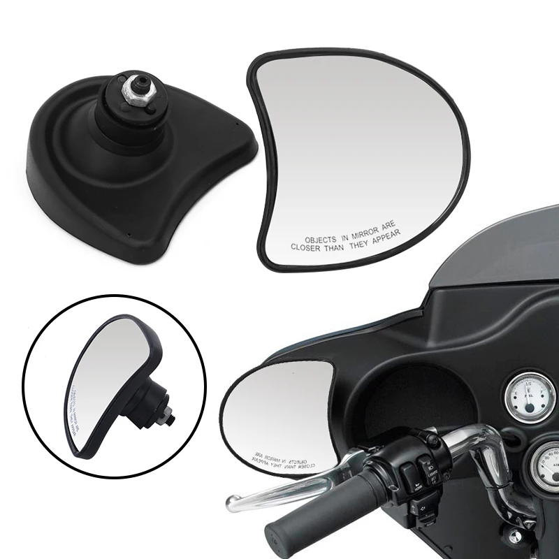 Motorcycle 10mm Rear View Side Mirror Fairing Mount For Harley Touring Street Glide FLHX Electra Glide FLHT FLHTK FLHTCU 96-13