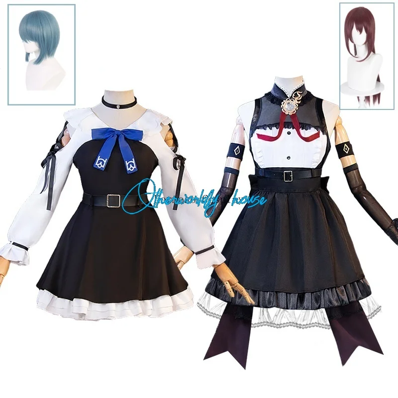 

Anime Puella Magi Madoka Magica Miki Sayaka Sakura Kyōko Cosplay Costume New Gothic Style Black Dress Wig Woman Sexy Dress