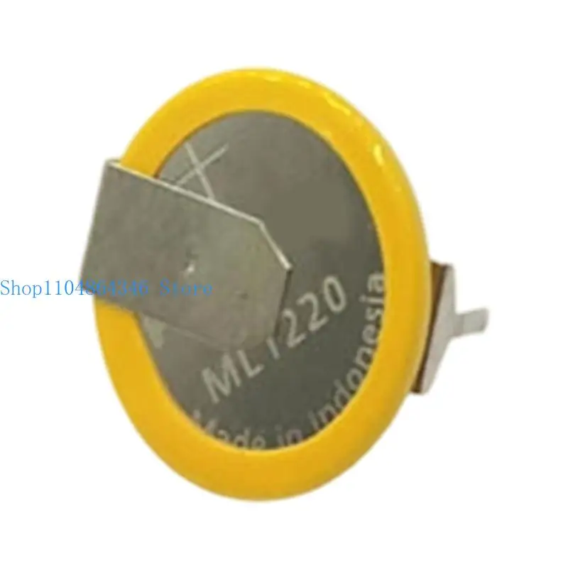 652F Portable Lithium Coin Cell Battery ML1220 3V Button Cell With Secure Welding Pins For Electronic Devices