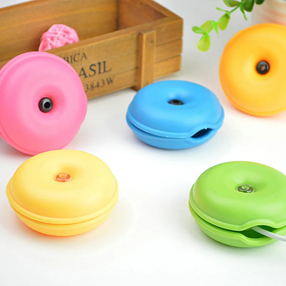 

5pcs Earbuds Cord Winder Round Cable Organizer Portable Usb Protective Case For Headphones Earphone Storage Pouch Bag