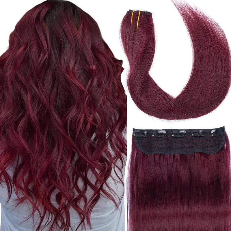 

Многоразовый кусок клипа в человеческих волосах расширения 14дюймовых - 22дюймовых реальных волос для женщин с тонкими волосами добавить длину объема