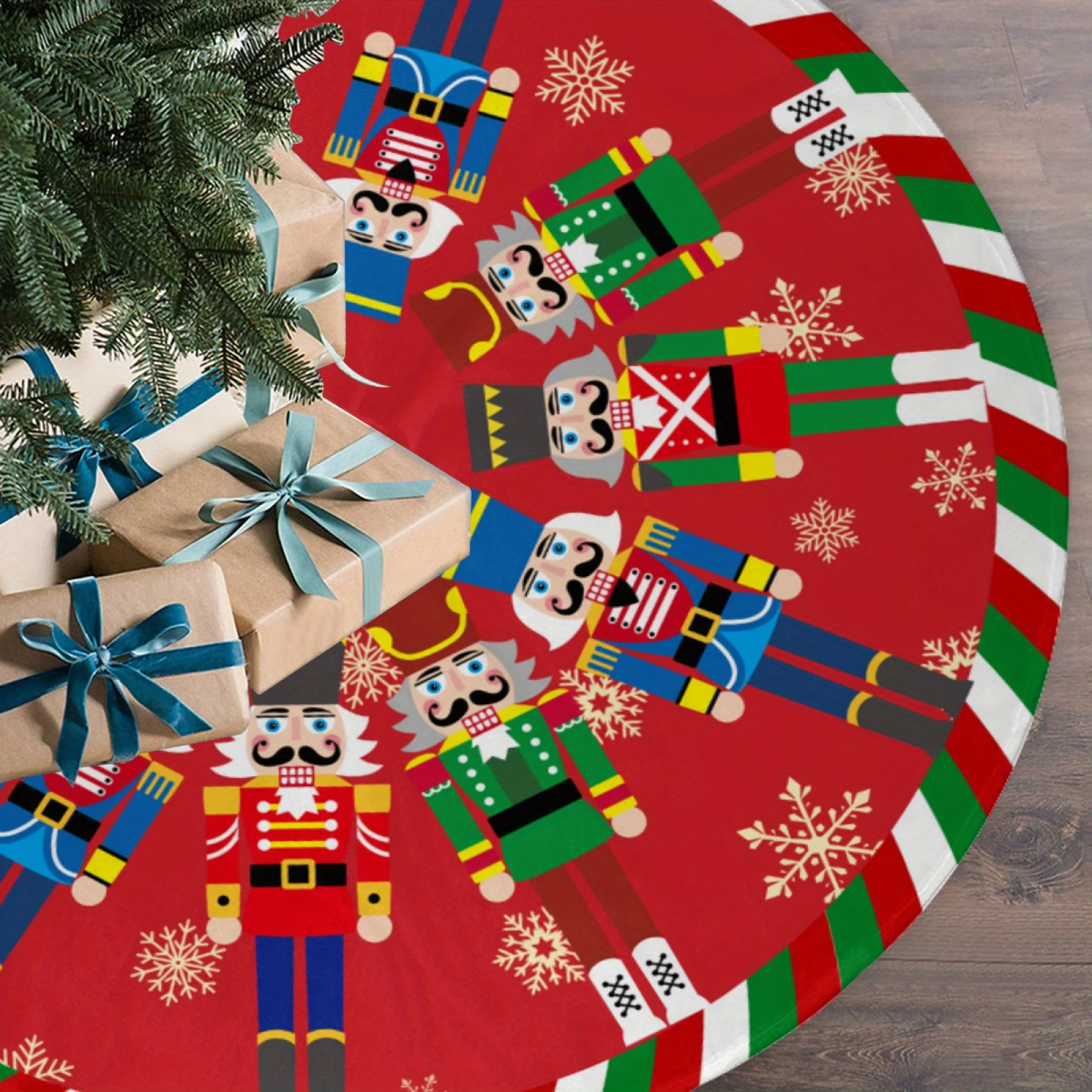 VIKAMA Weihnachtsbaumrock für den Innen- und Außenbereich, Weihnachtsbaum-Rockpolster eignen sich für die Dekoration mit festlicher Party-Atmosphäre