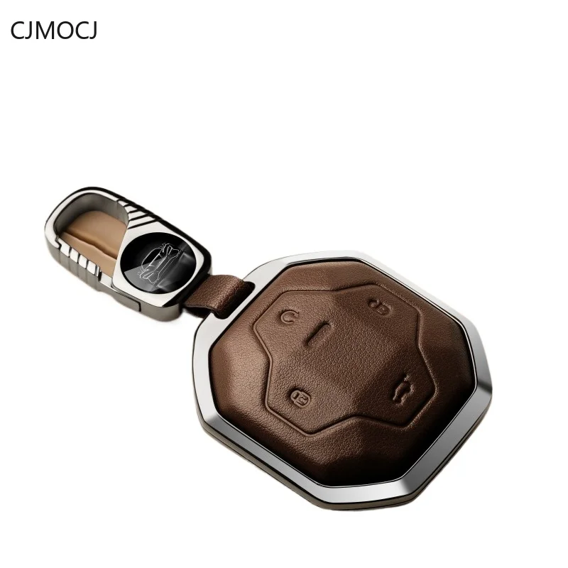 Premium Zinc Alloy Key Cover Case for Jetour Traveller / Freedom / X70 Plus / Dasheng / Shanhai L7 / L9 (2024) - Key Fob Shell