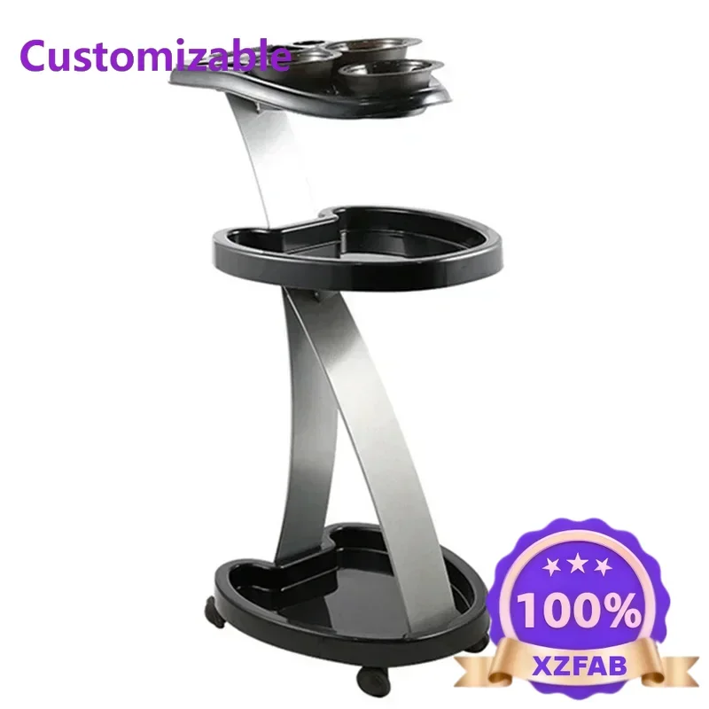 Factory Direct 2026 Tool cart, hair salon, multi-function dye bowl rack, portable, movable hair dye rack, storage trolley Hot sa