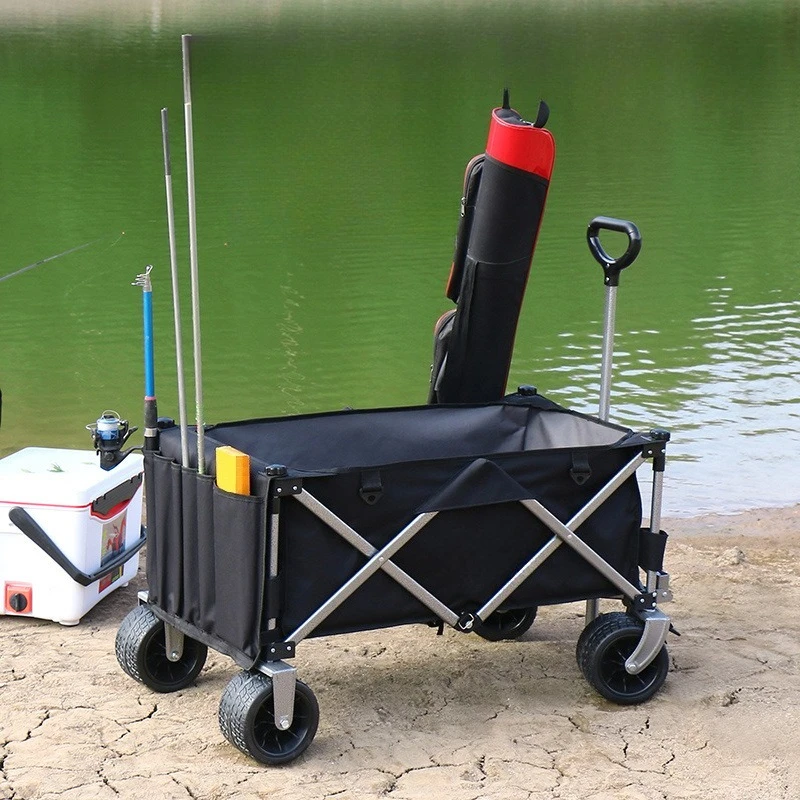 

Outdoor picnic camping folding trolley camp cart camping cart fishing cart shopping portable trolley trailer