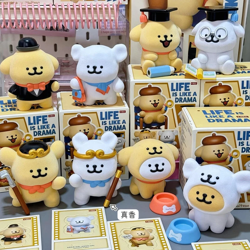 

Мальтийская жизнь как драма серия слепая коробка милая мальтийская собака фигурка-сюрприз сумка аниме собака фигурка Mystery Box