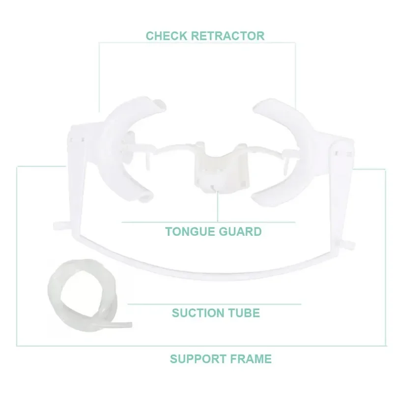 Retractor with Sub Saliva Mouth Opener Tongue Protector with Salivary Duct for Orthodontic Cousumables fast shipping