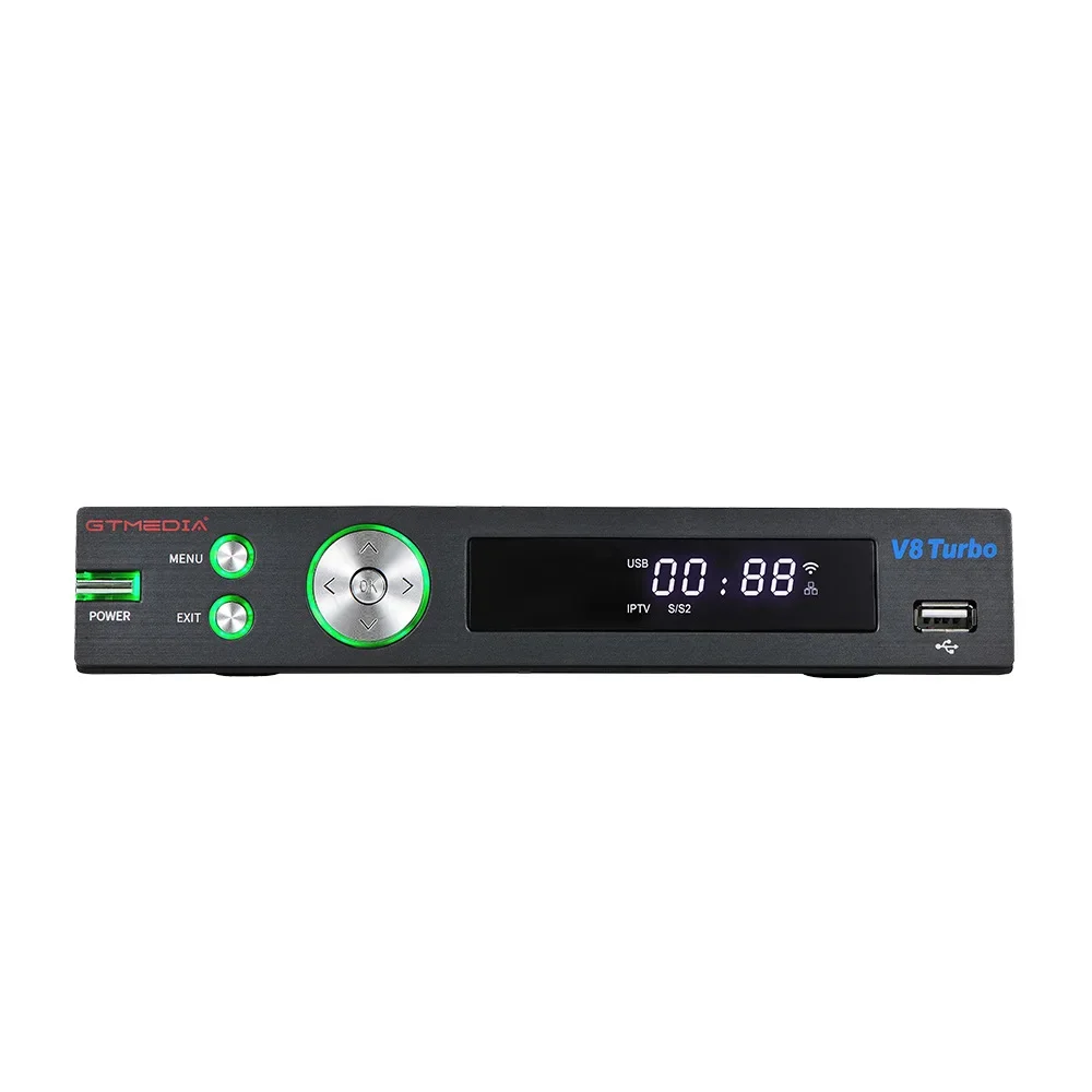 V8 Turbo Satellite TV Receiver, 1080P Full HD DVB-S2 2pcs