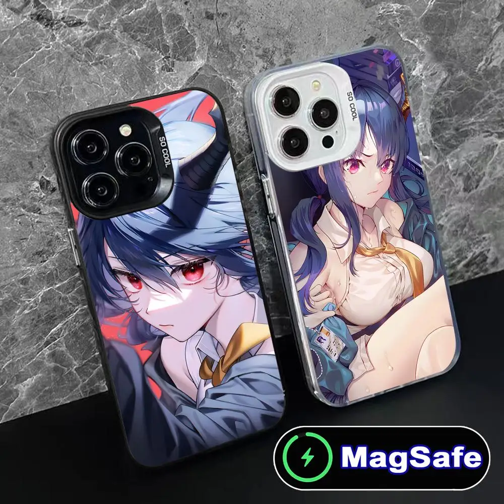 

Чехол для мобильного телефона Arknights Chen для iPhone 16, 15, 14, 13, 12, 11 Pro Max Plus MagSafe, полупрозрачный цветной защитный красивый роскошный чехол