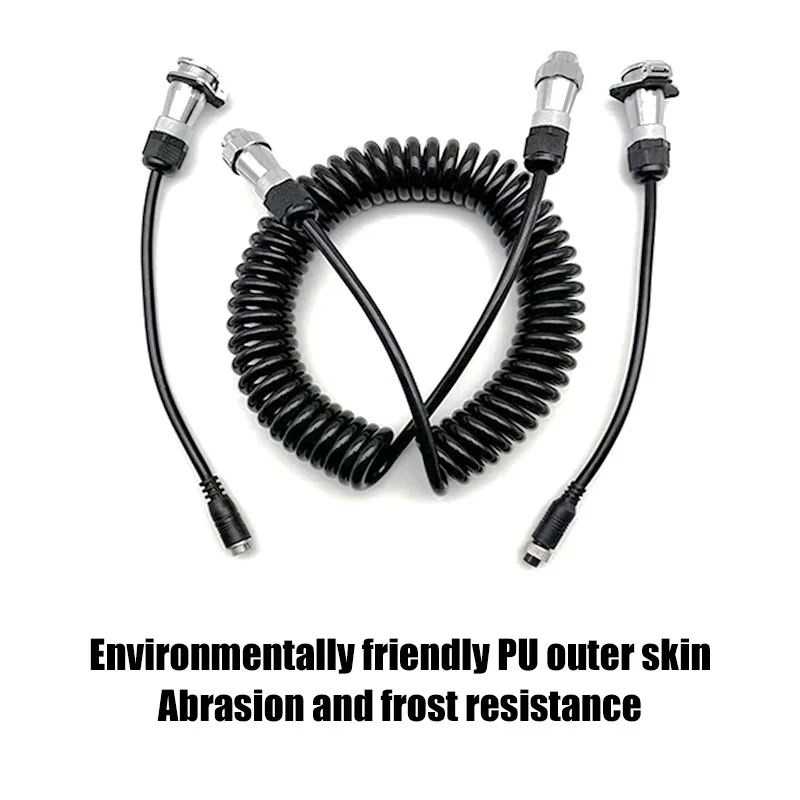 J6P Jiefang Original Car Video Spring Wire 4 Pin Reversing Image Male Female Aviation Extension Cord JH6 J6 Vehicle Connectors