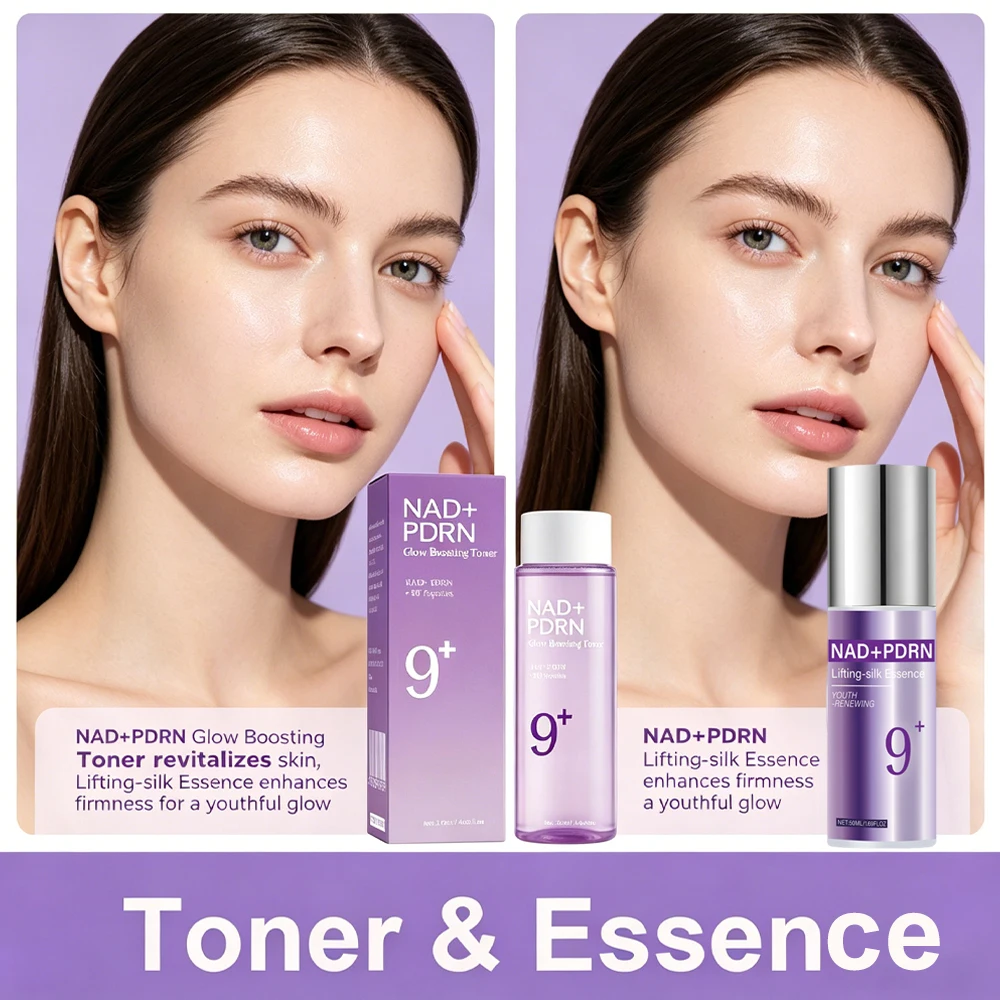 9+ NAD+ PDRN Lifting-sil Essence for Women Firming Fade Fine Lines NAD+ Serum Toner for Brightening Skin 50ML Skin Care Products