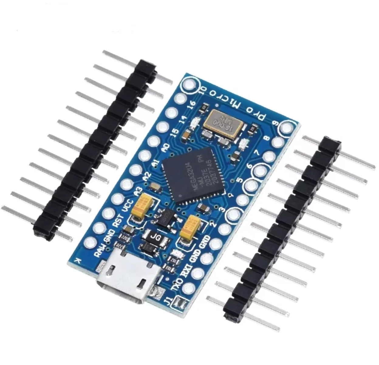 Pro Micro ATmega32U4 5V 16MHz Original Chip Replace ATmega328 For Arduino Pro Mini With 2 Row Pin Header For Leonardo UNOR3