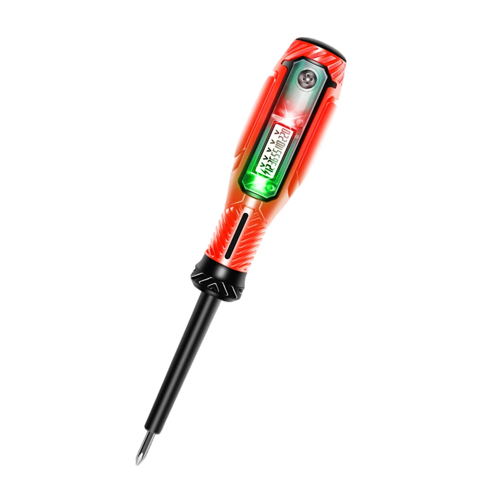 2-Pack Voltage Testing Pen with LCD Display and Integrated Screwdriver Tips Suitable for Live Wire Identification up to 500V