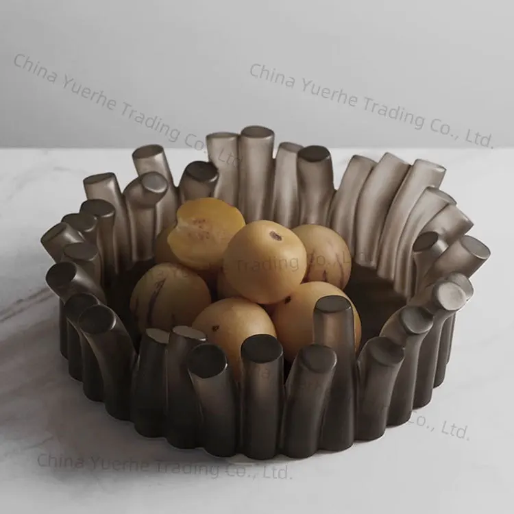 

transparent fruit plate home furnishing hotel model room living room coffee table dining room desktop storage ornament